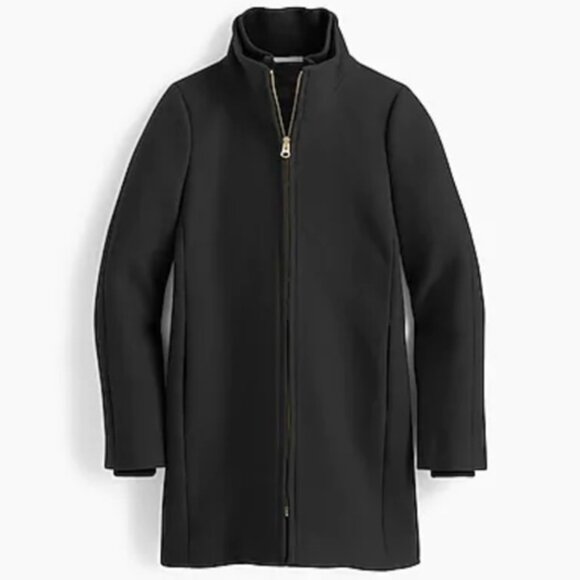 J. Crew Jackets & Blazers - J.Crew Italian Wool Lodge Essential Black Coat in Stadium-Cloth